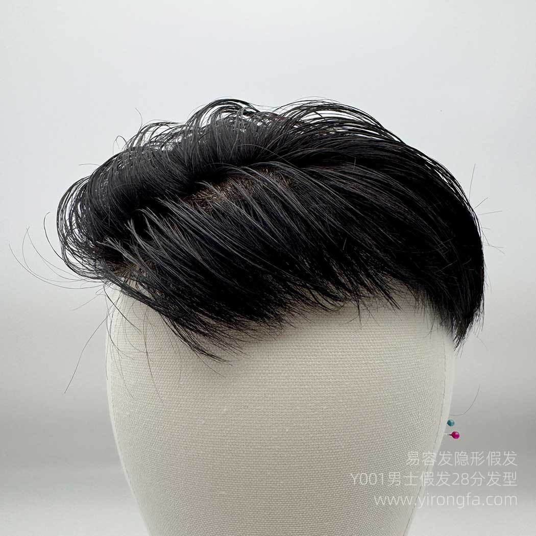 Y001男士假发28分发型