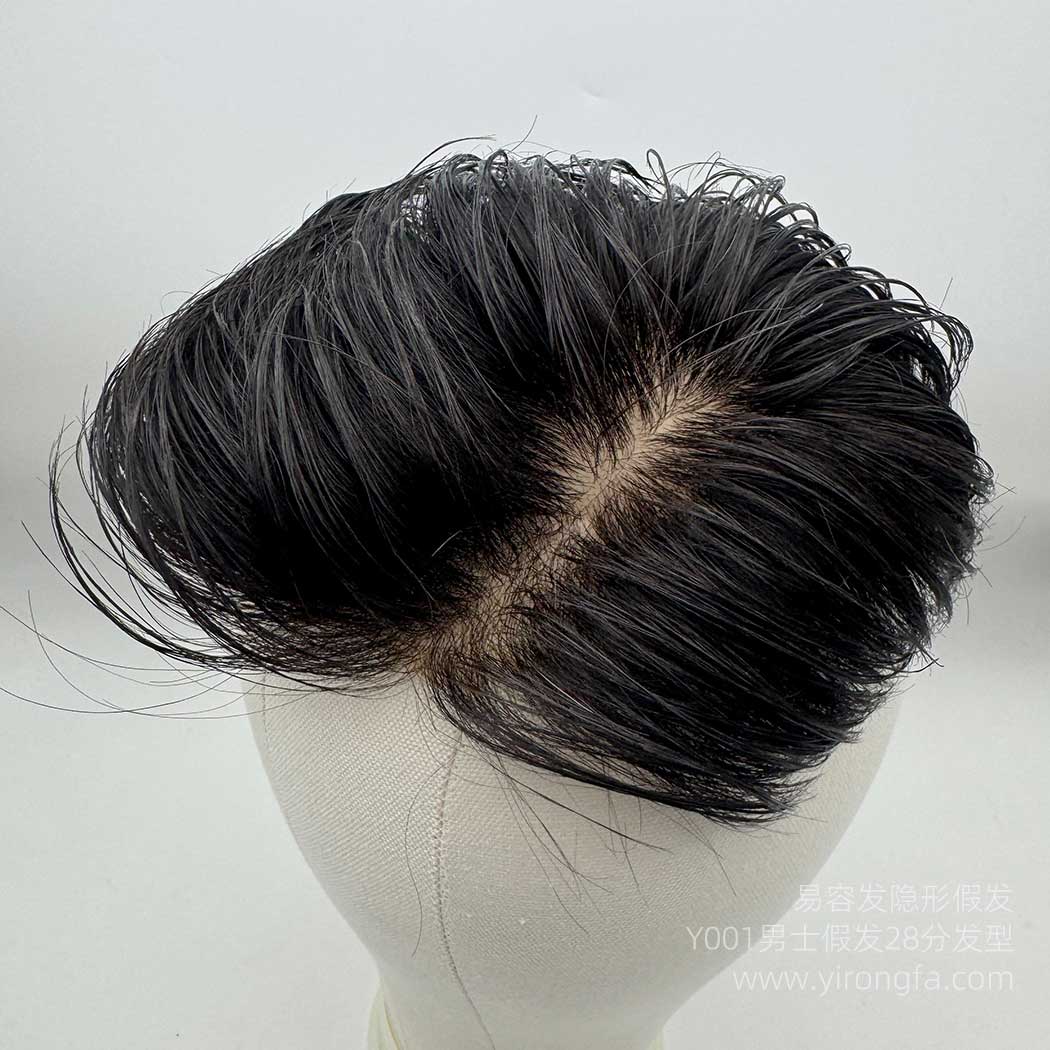 Y001男士假发28分发型