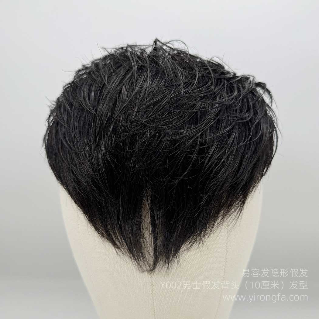 Y002男士假发中背头型