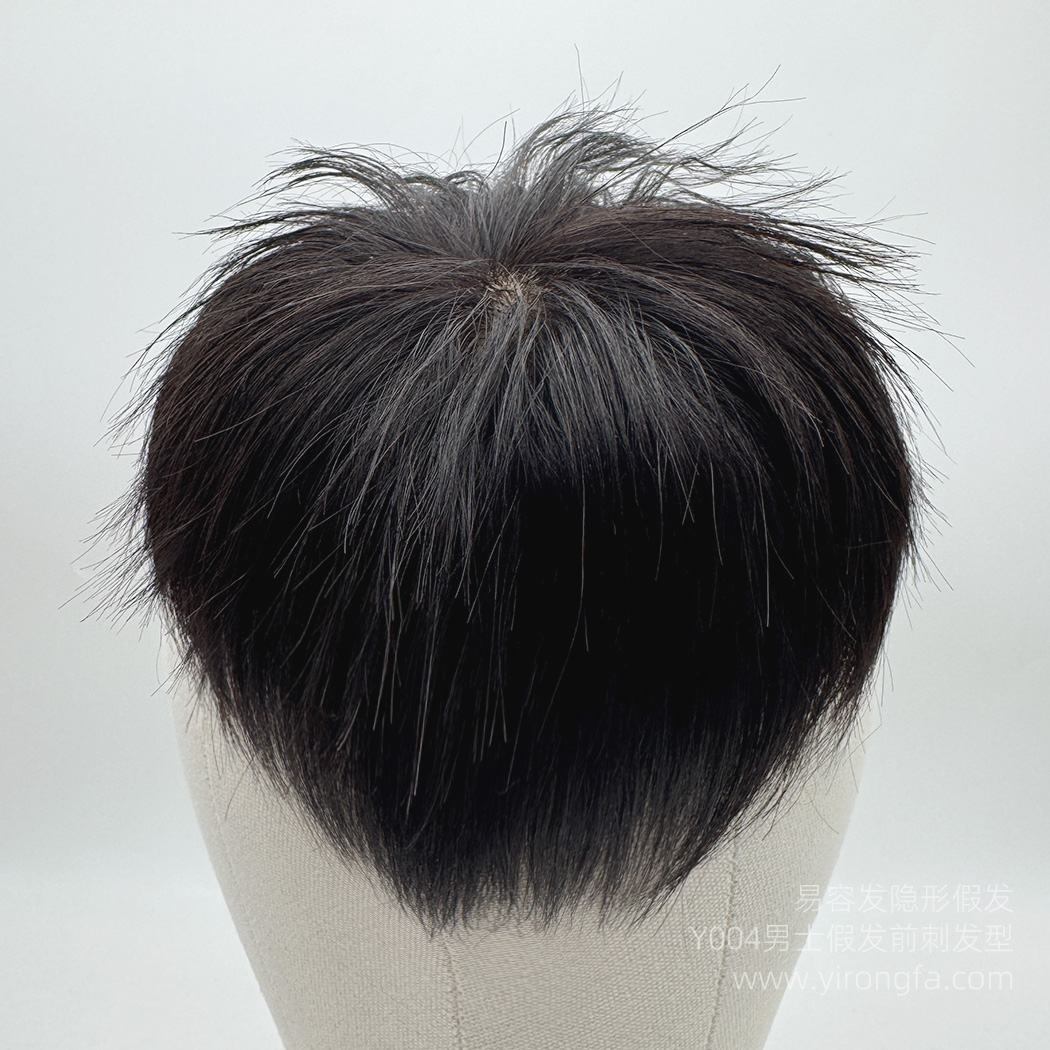 Y004男士假发前刺头型