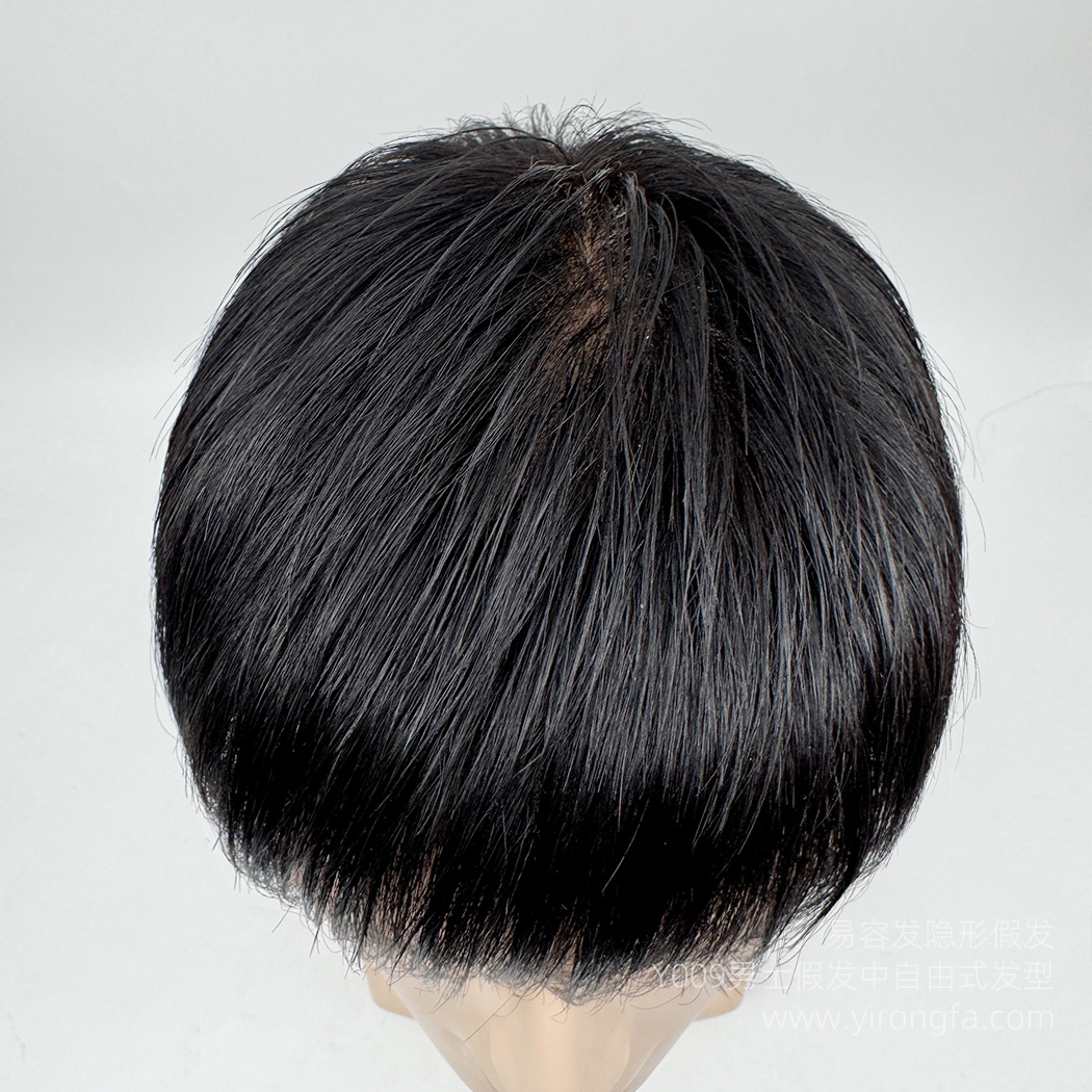 Y009男士假发中自由式发型