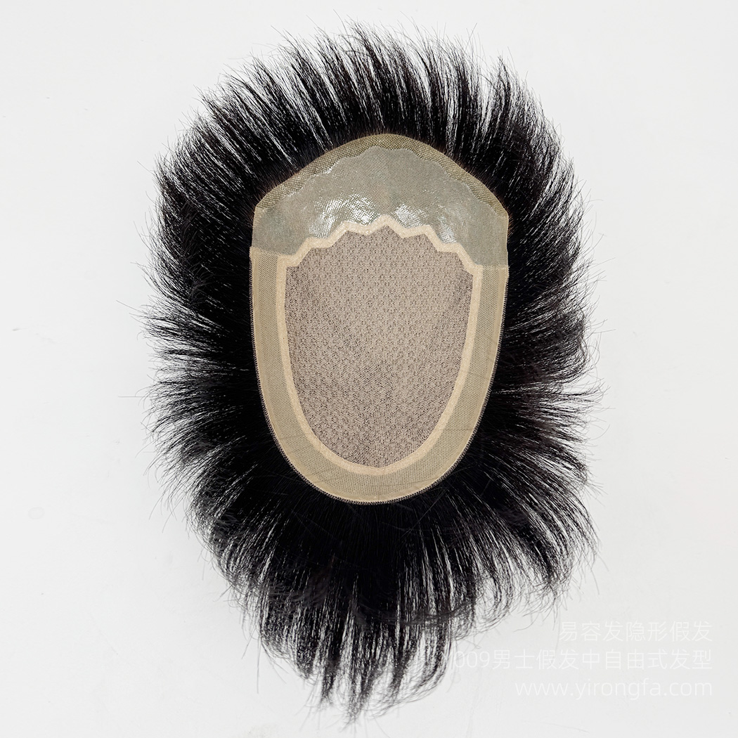 Y009男士假发中自由式发型