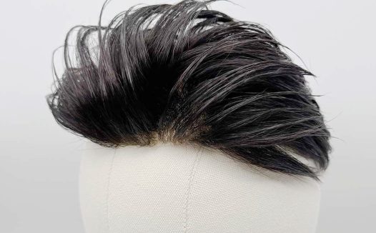 Y003男士假发长背头型