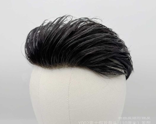 Y002男士假发中背头型