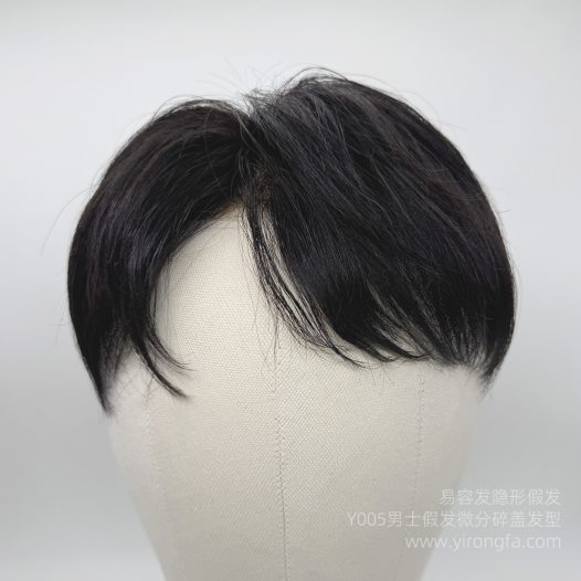 Y005男士假发微分碎盖发型