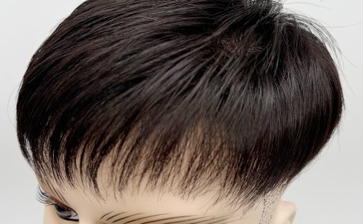 Y010男士假发中长微偏发型