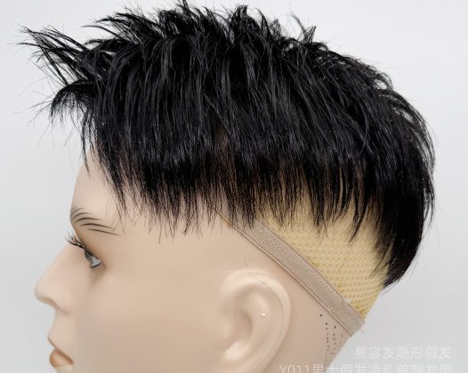 Y011男士假发中凌乱前刺发型